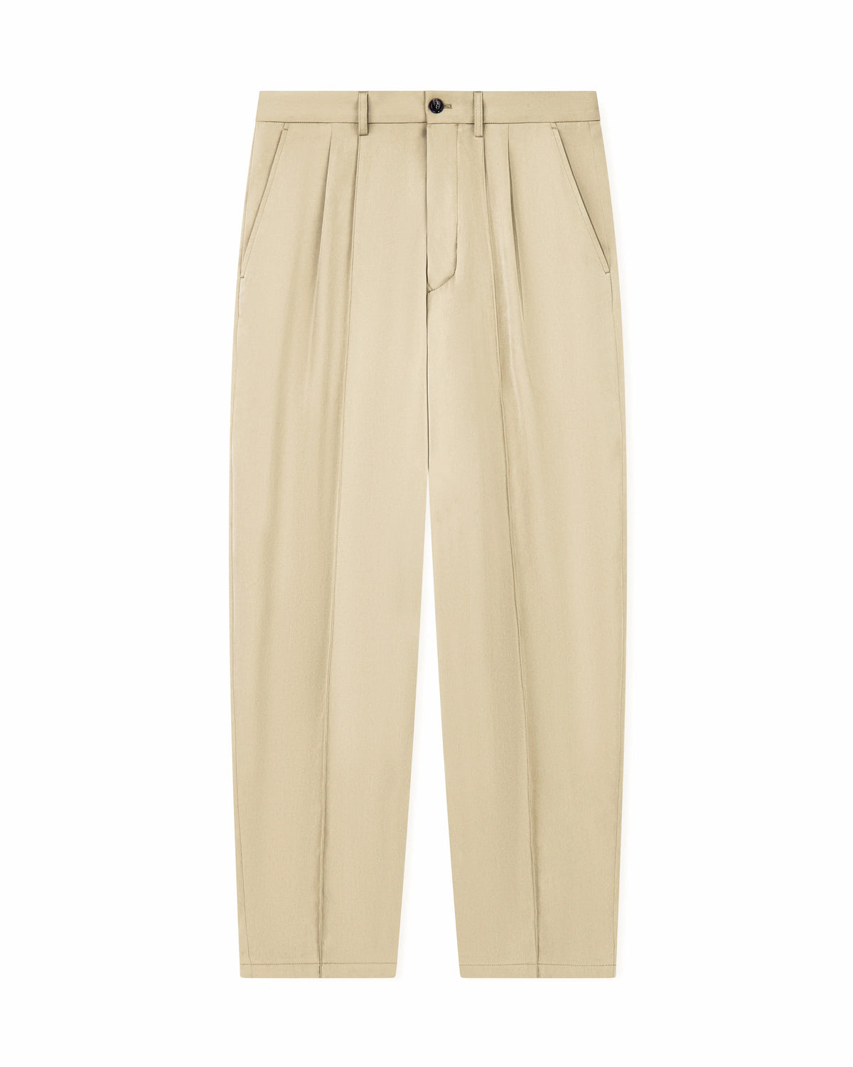 Trouser regular fit washed lyocell poplin
