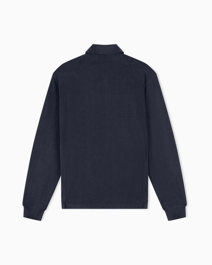 Blouson jacket regular fit in washed cupro-blend pique
