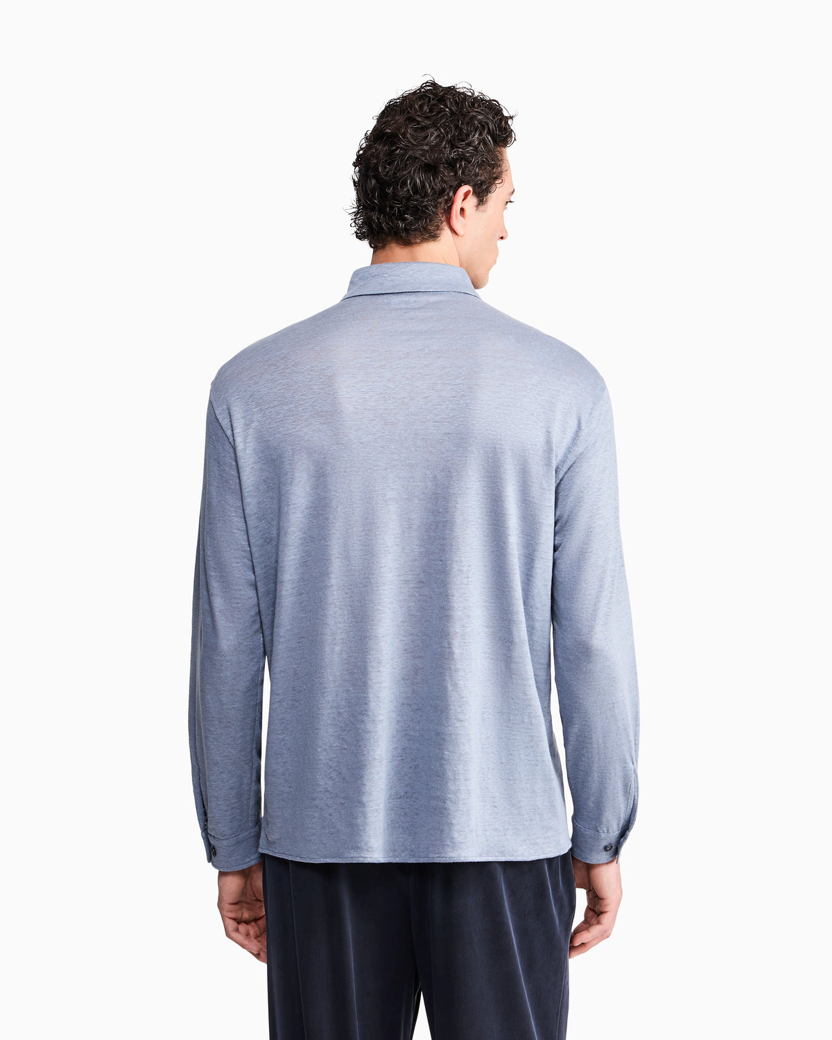 Shirt regular fit in pure linen single jersey