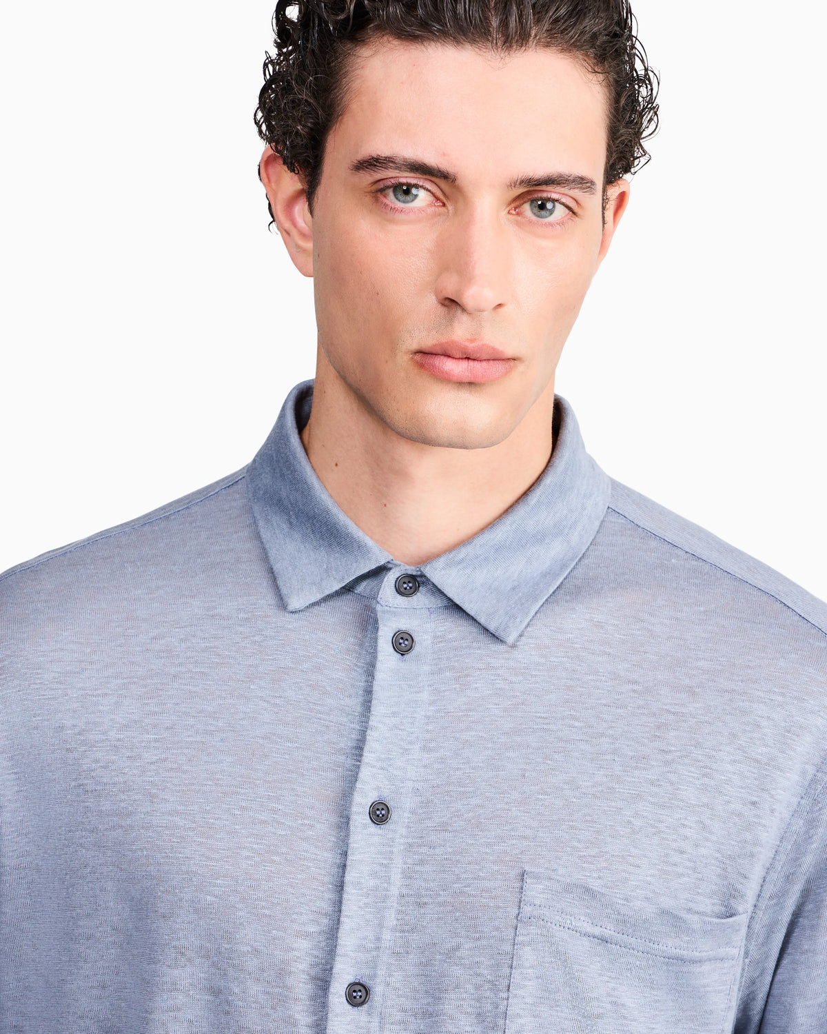 Shirt regular fit in pure linen single jersey