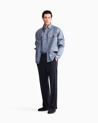 Shirt regular fit in pure linen single jersey