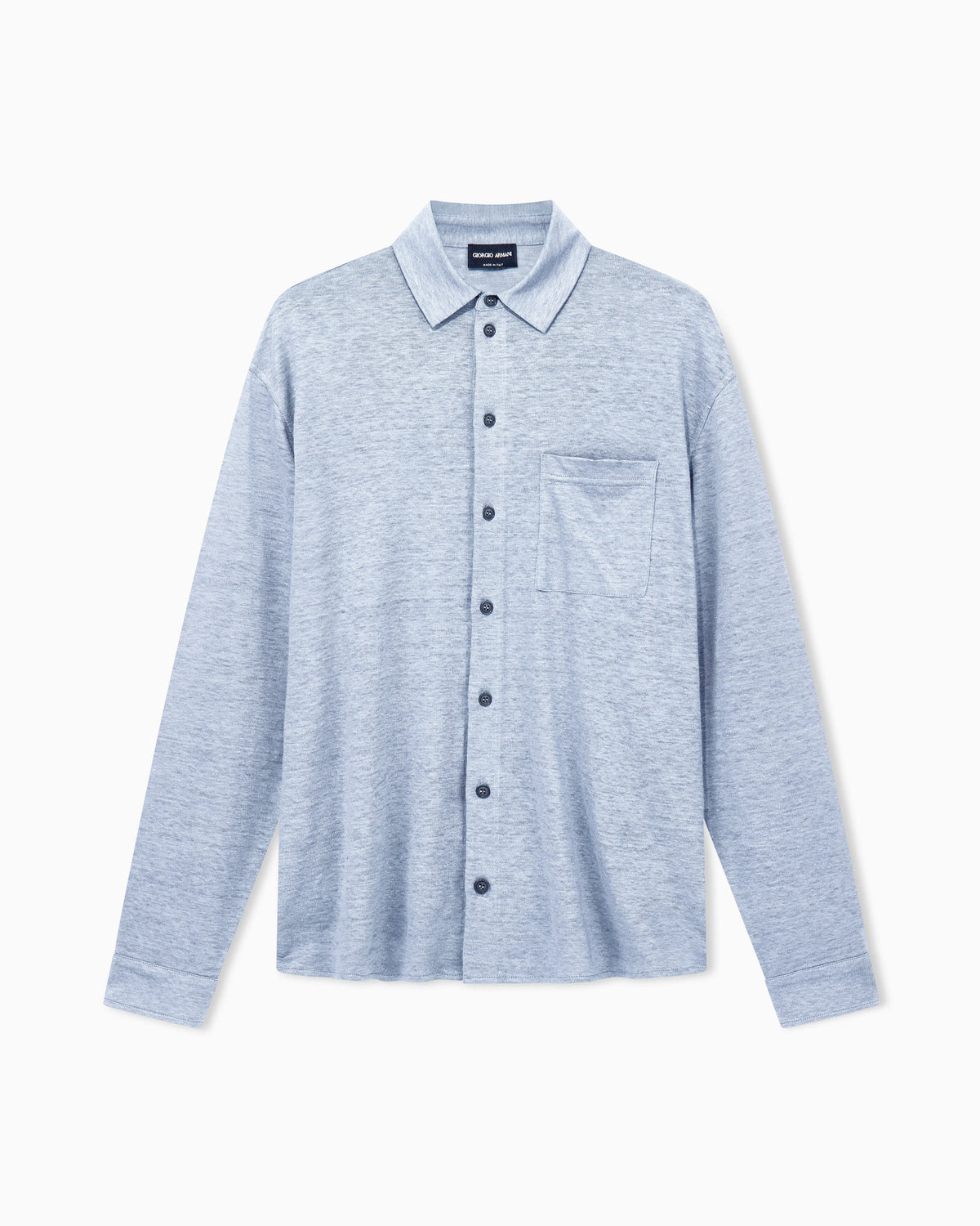 Shirt regular fit in pure linen single jersey