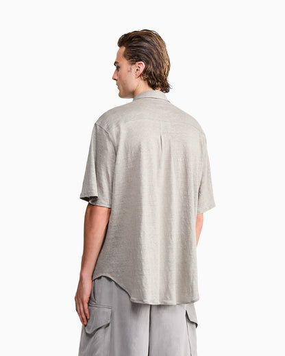 Shirt oversized in pure linen single jersey