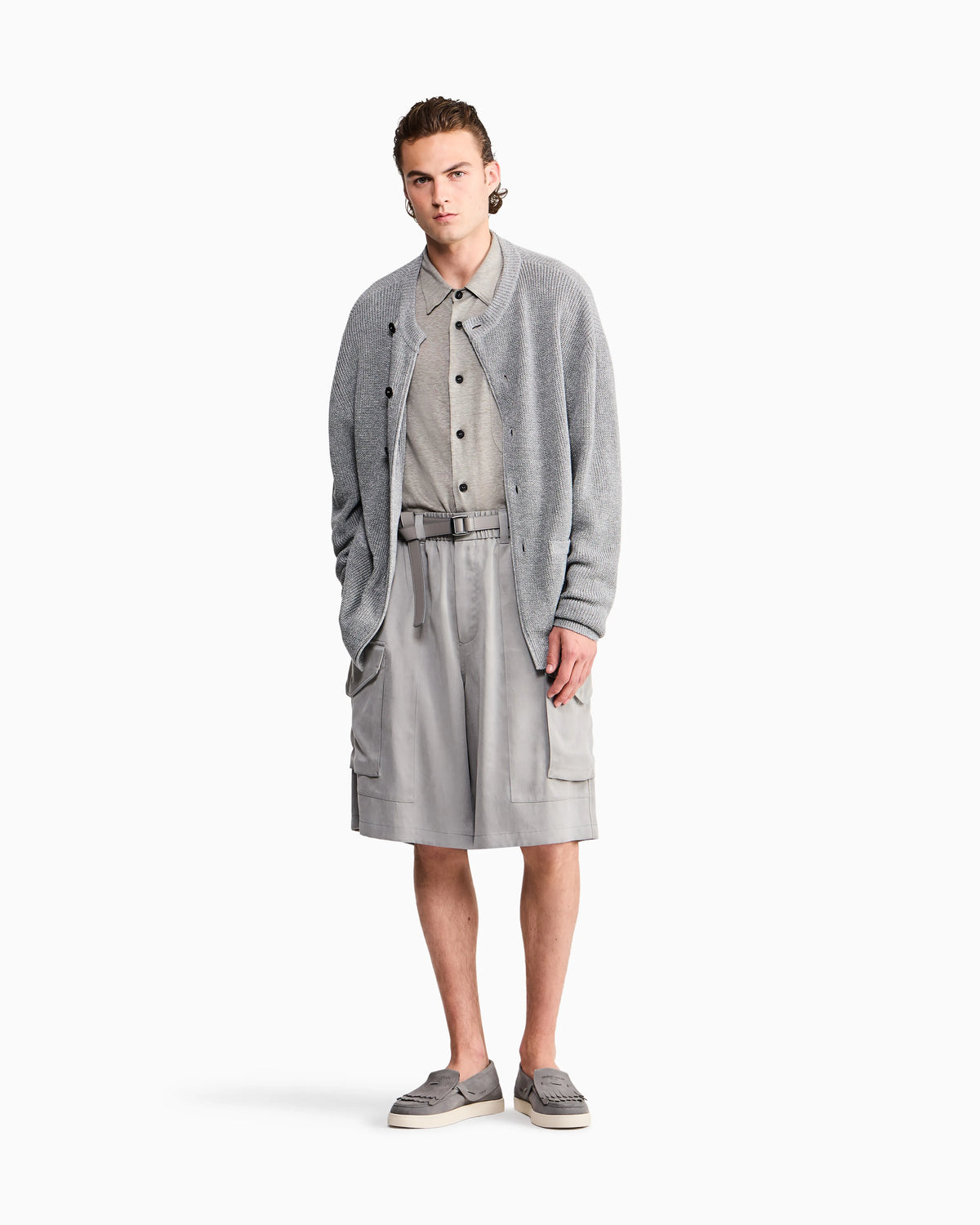 Shirt oversized in pure linen single jersey