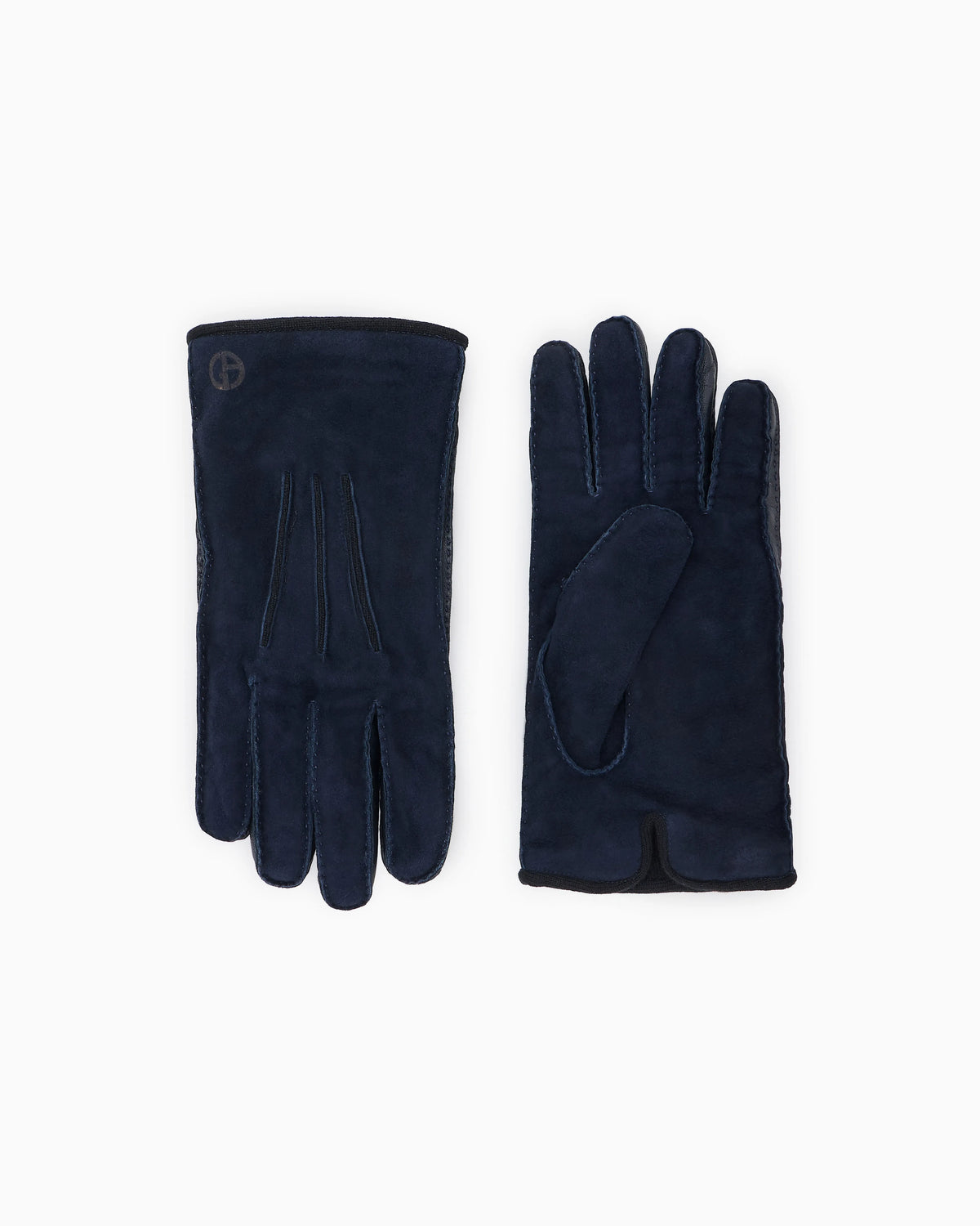 Glove in suede with cashmere lining