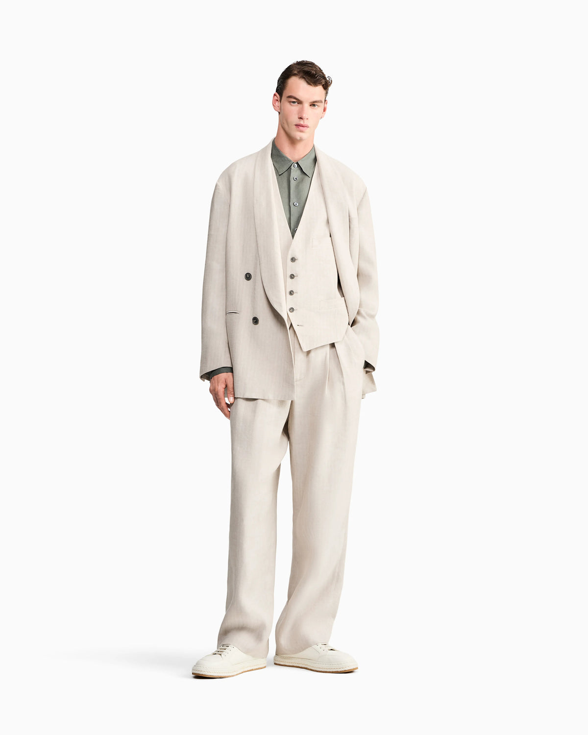 Armani/Archivio SS1990 single-pleat trousers