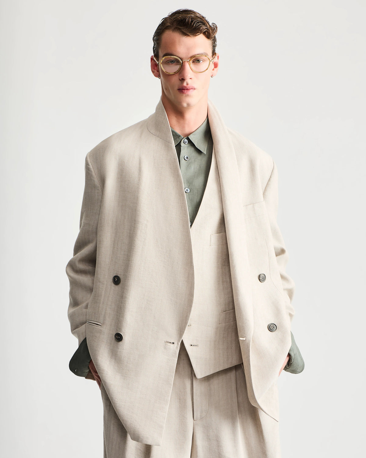 Armani/Archivio SS1990 single-pleat trousers