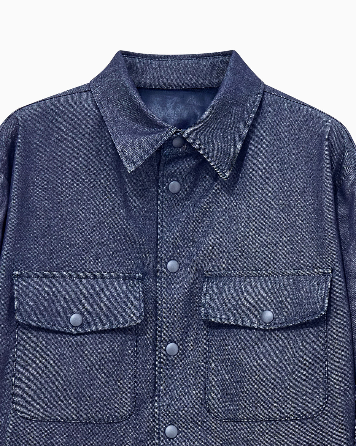 Blouson jacket oversized in silk blend denim twill