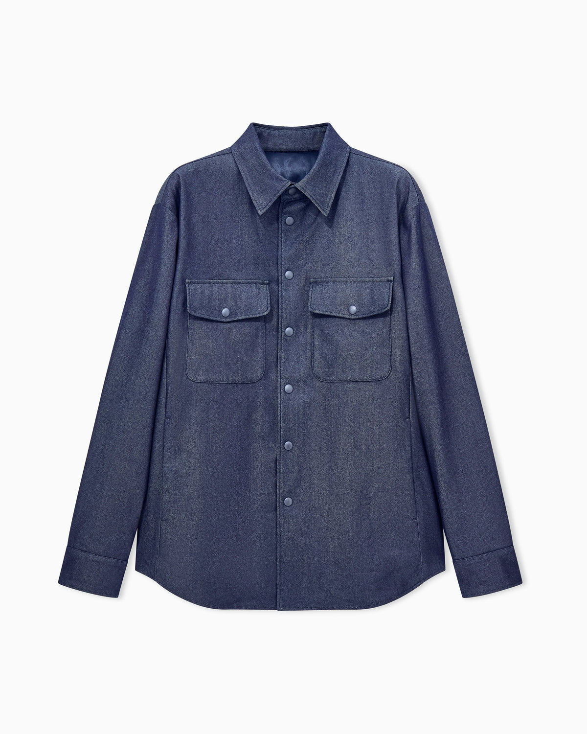 Blouson jacket oversized in silk blend denim twill