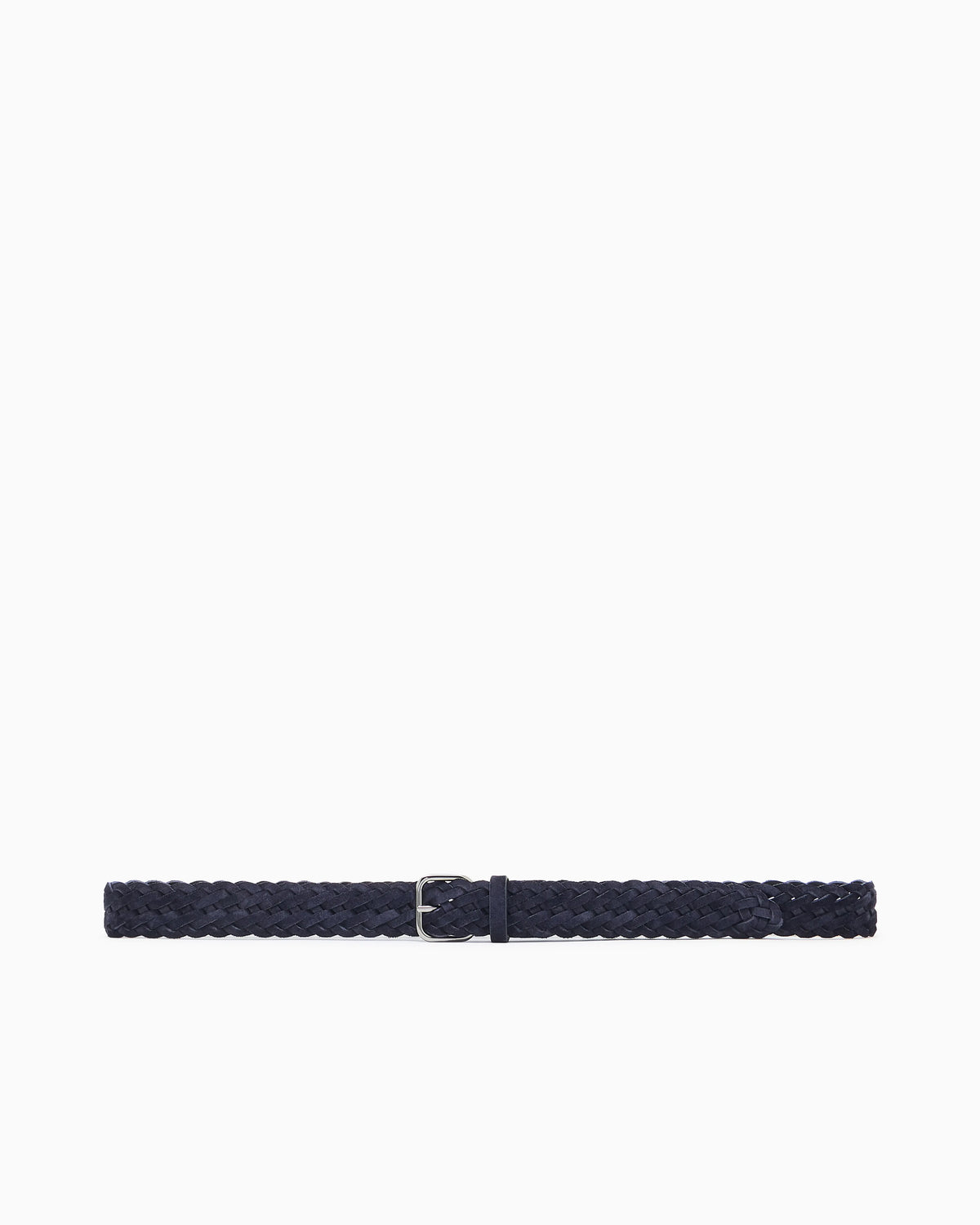 Tongue belt in woven suede