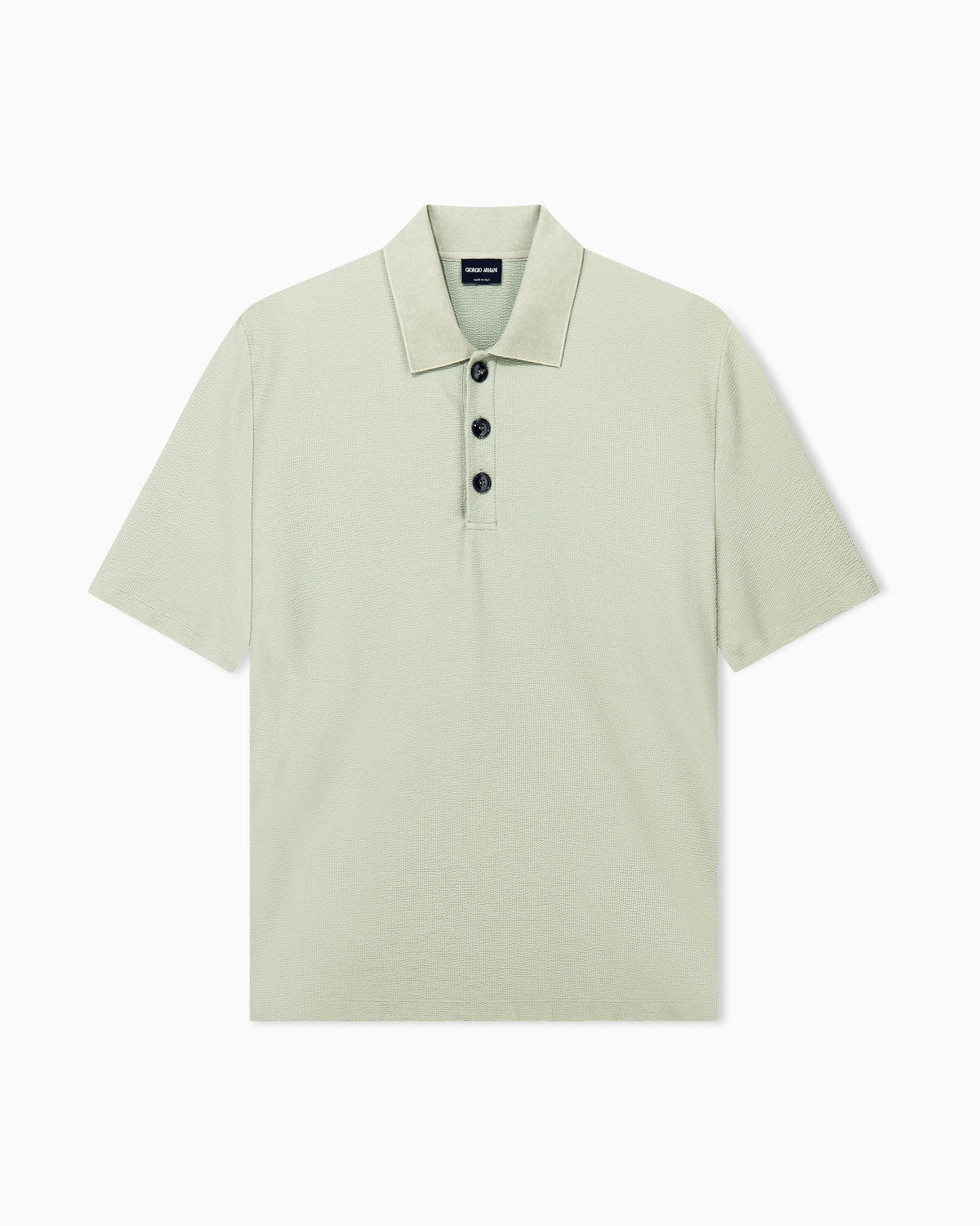 Polo shirt regular fit in technical seersucker