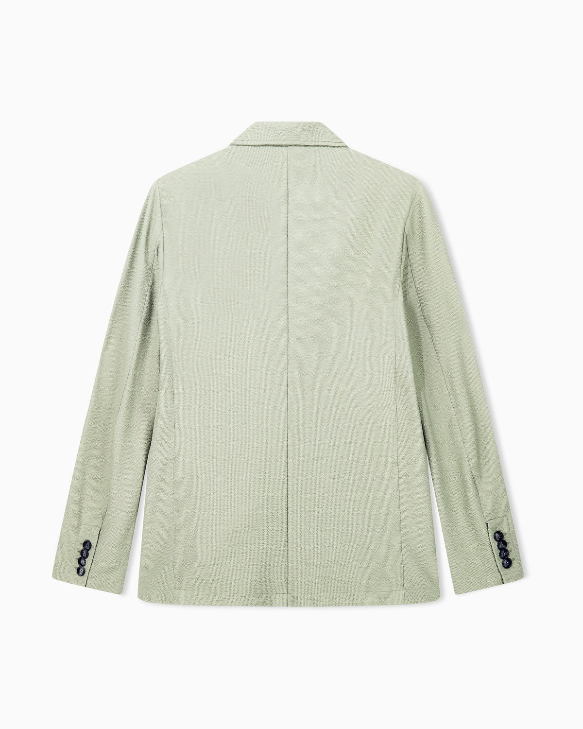 Single-breasted jacket in technical seersucker jersey with patch pockets