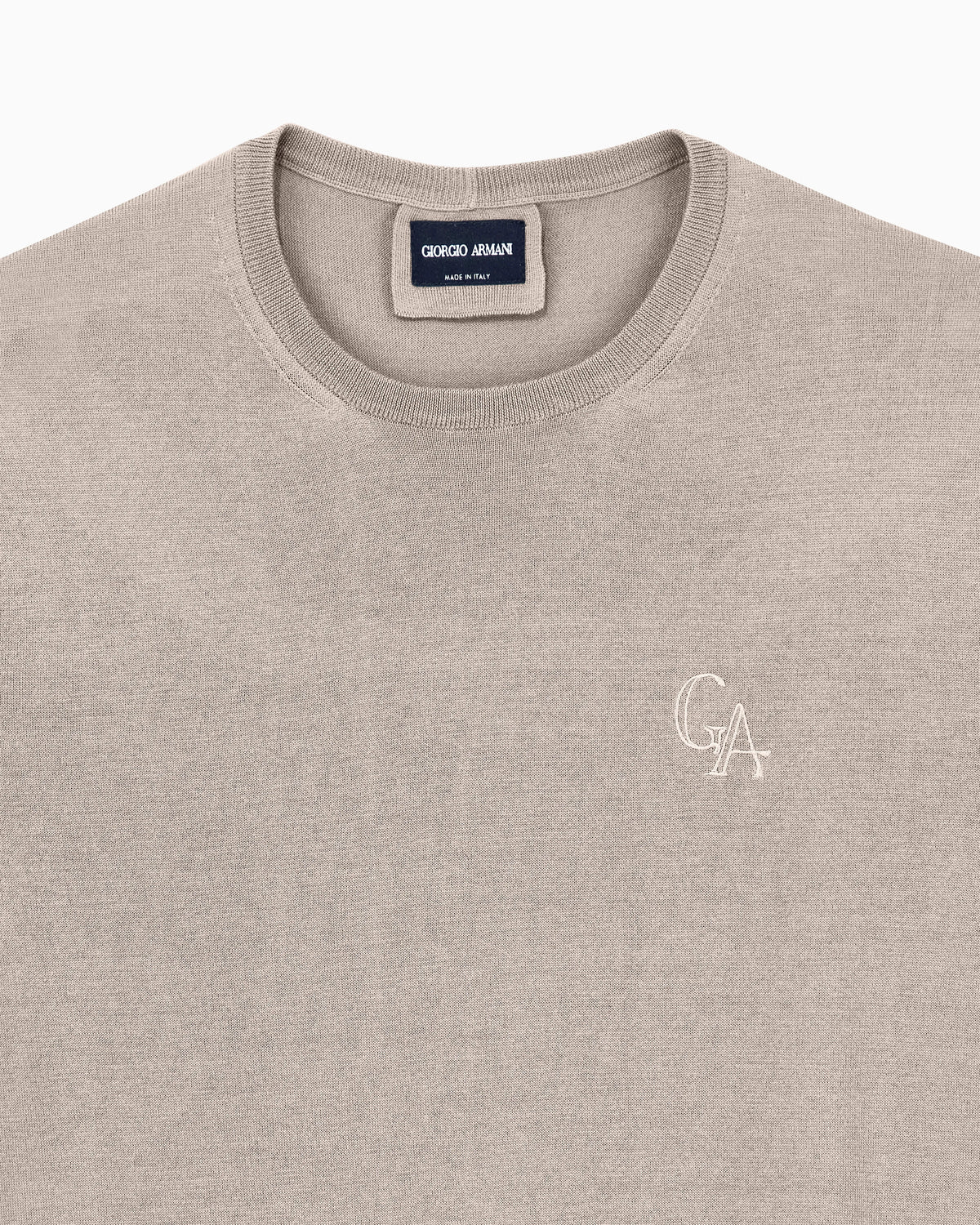 Sweater slim fit in plain knit silk and cotton