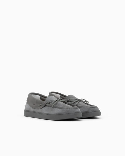 Loafers in suede with rubber soles