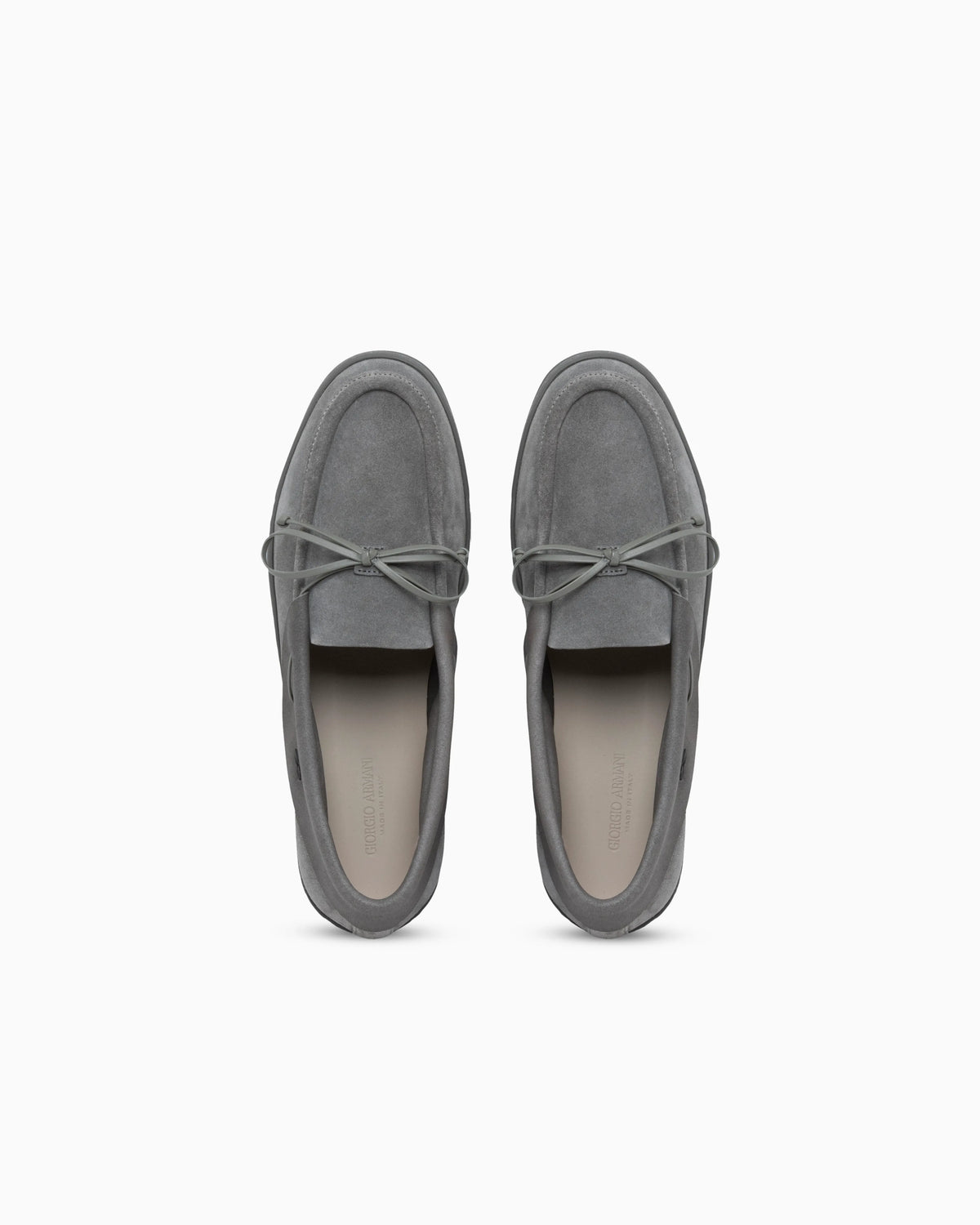 Loafers in suede with rubber soles