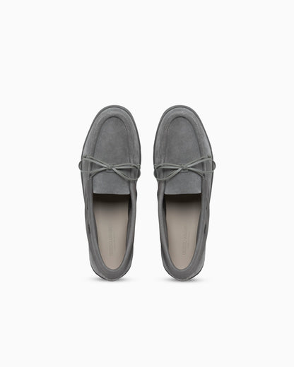 Loafers in suede with rubber soles