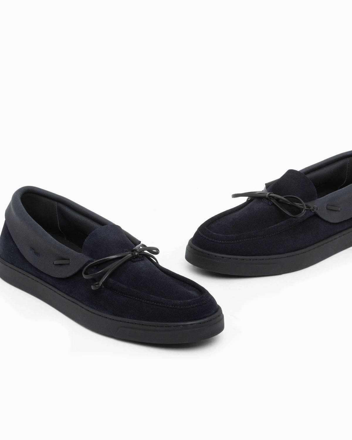 Loafers in suede with rubber soles