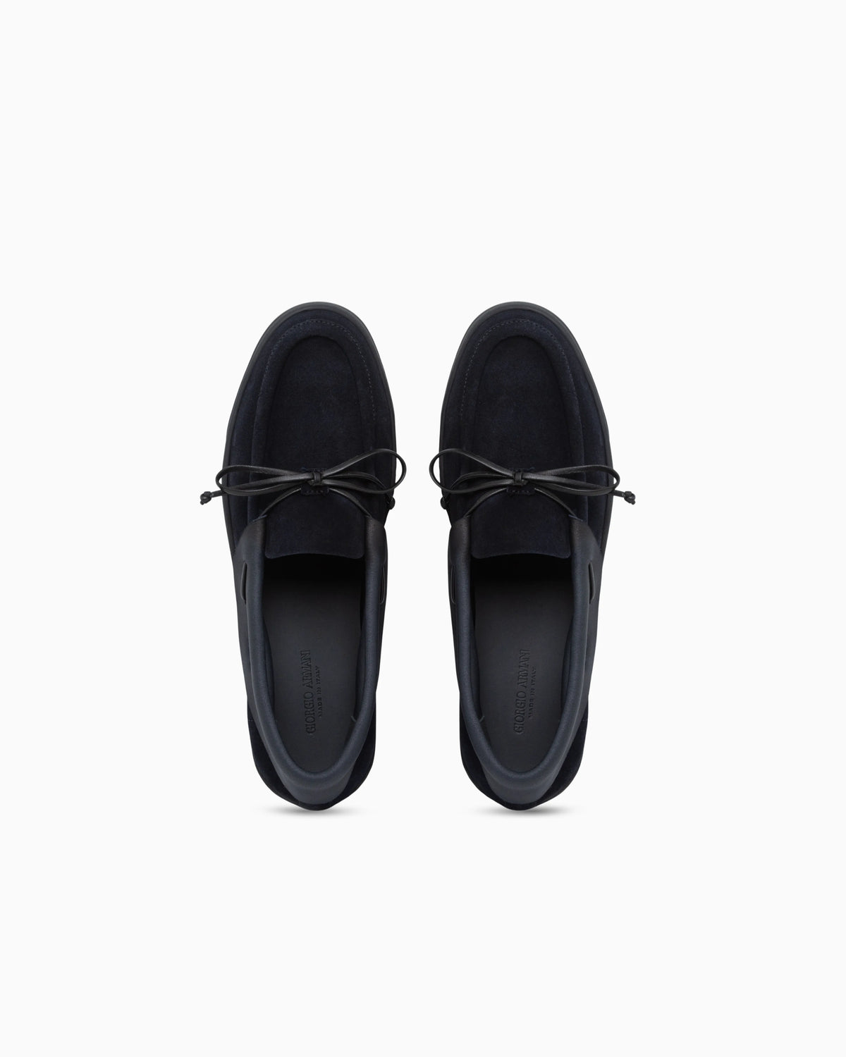 Loafers in suede with rubber soles
