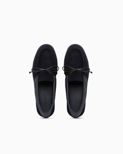 Loafers in suede with rubber soles