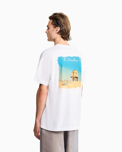 Cotton interlock jersey T-shirt with print on the back