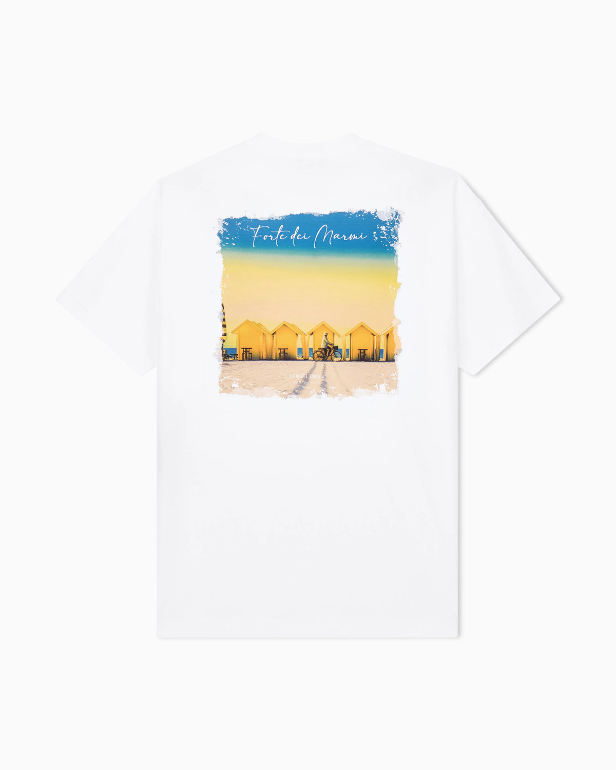 Cotton interlock jersey T-shirt with print on the back