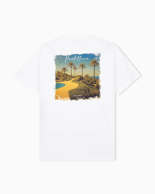 Cotton interlock jersey T-shirt with print on the back