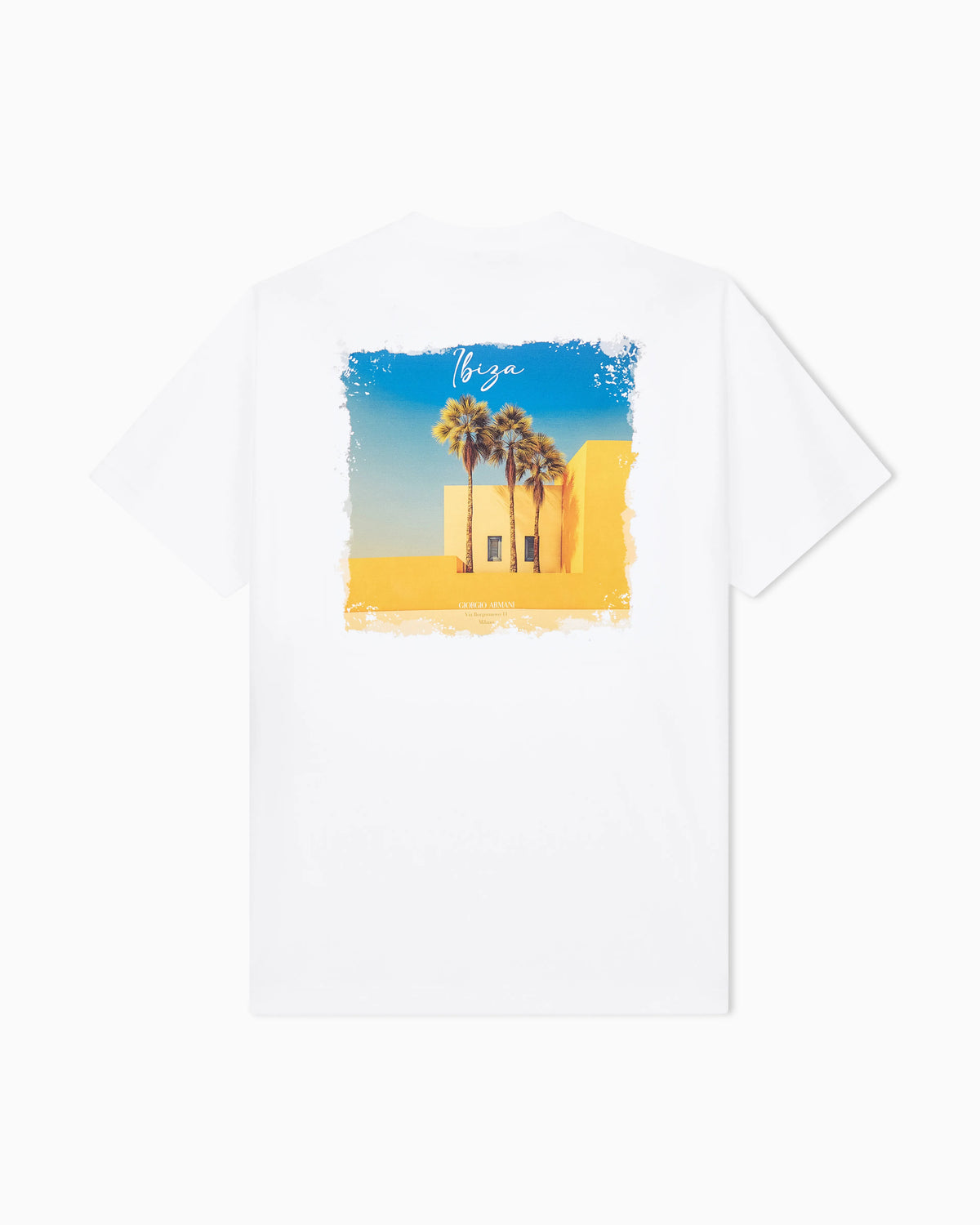 Cotton interlock jersey T-shirt with print on the back