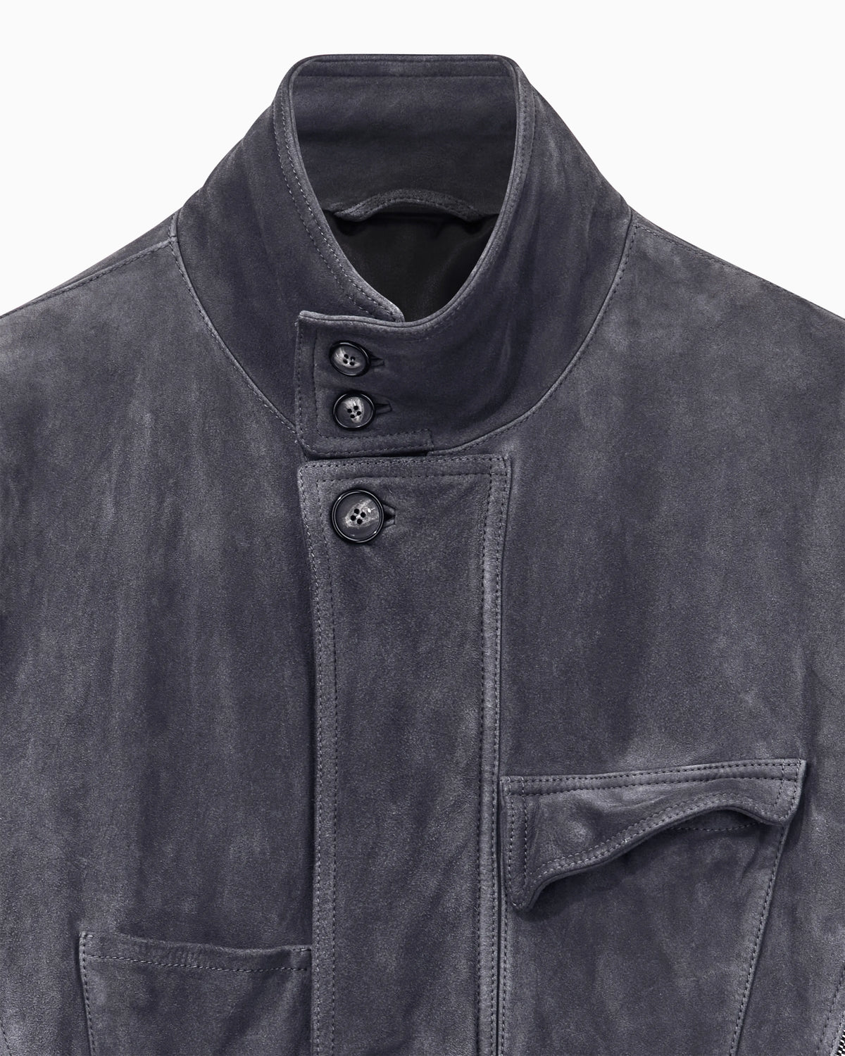 Oversized fit blouson jacket in leather with padding