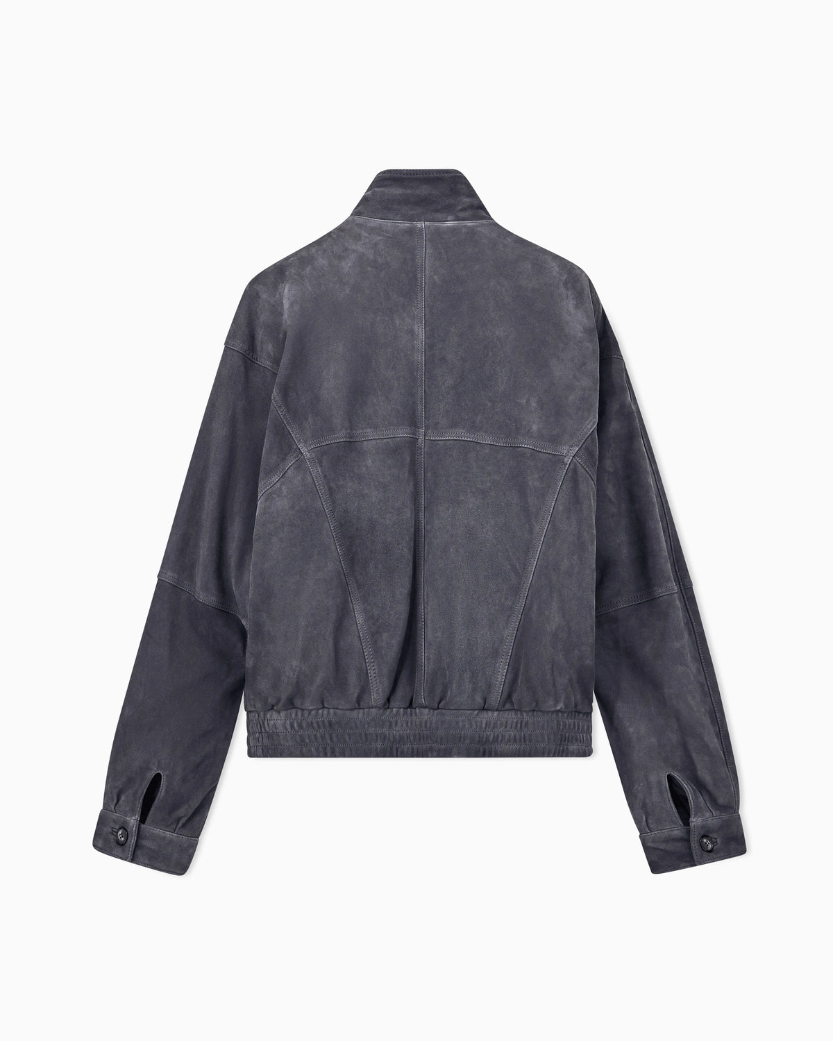 Oversized fit blouson jacket in leather with padding