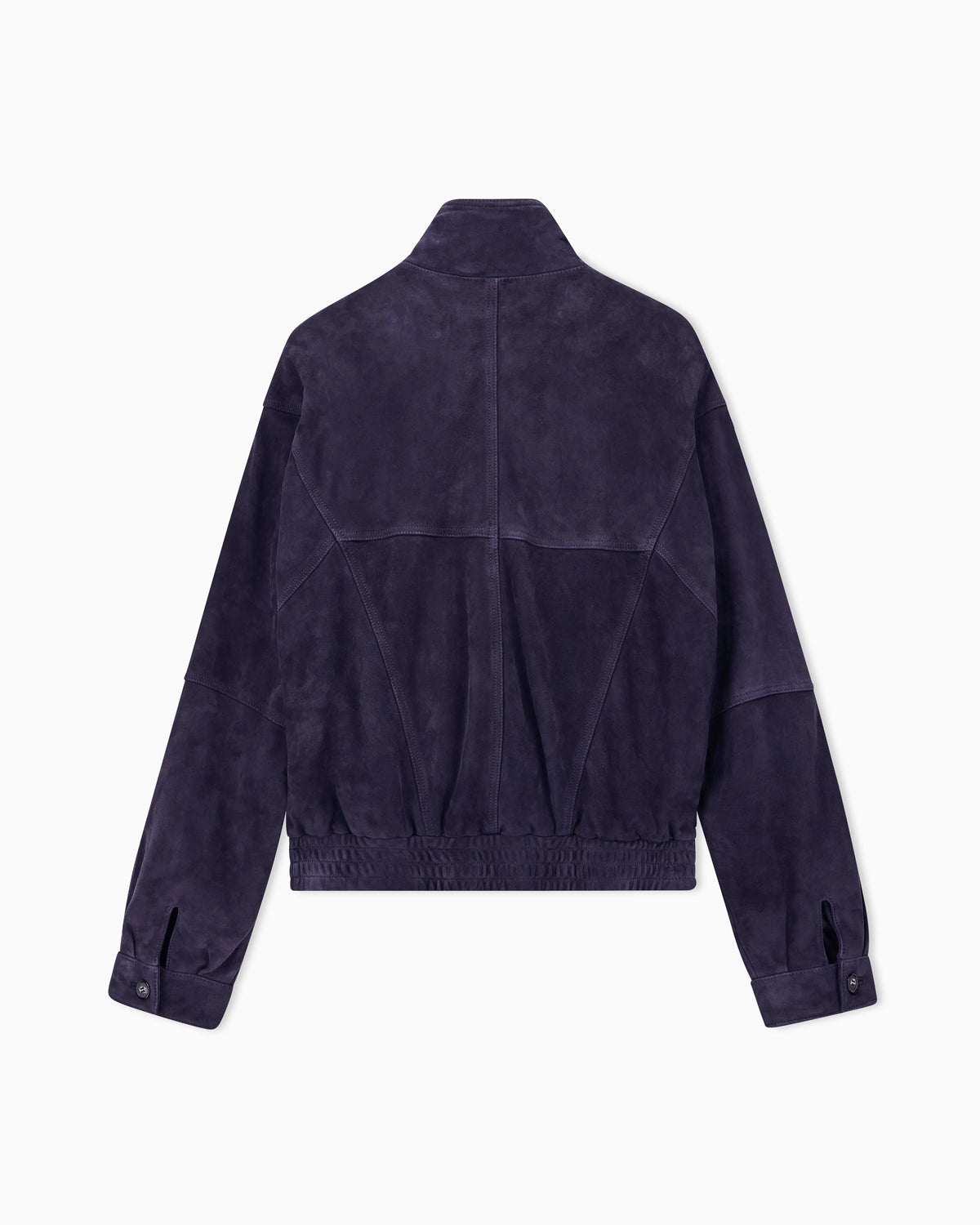 Oversized fit blouson jacket in leather with padding