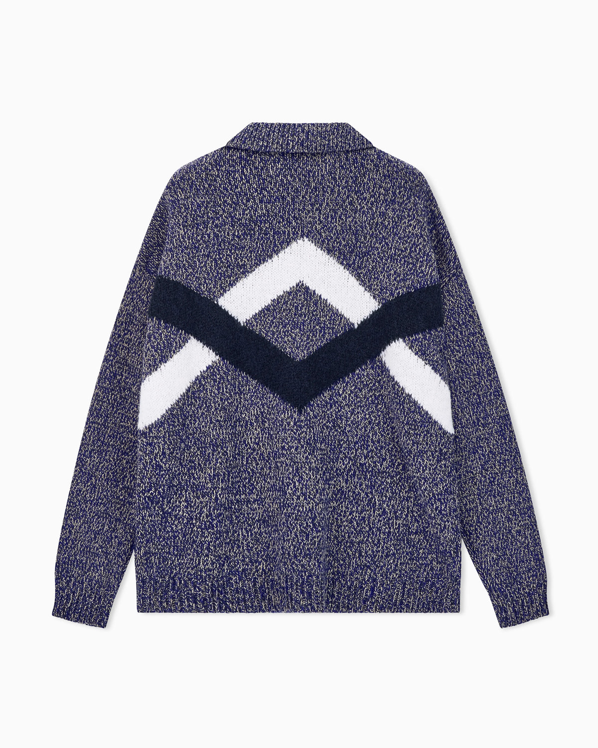 Sweater oversized intarsia in alpaca and virgin wool