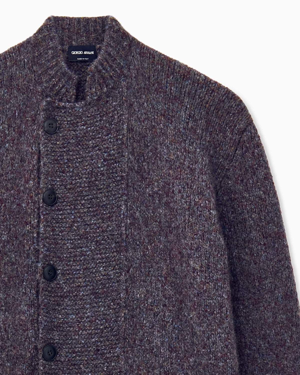 Blazer oversized plain knit in cashmere and silk