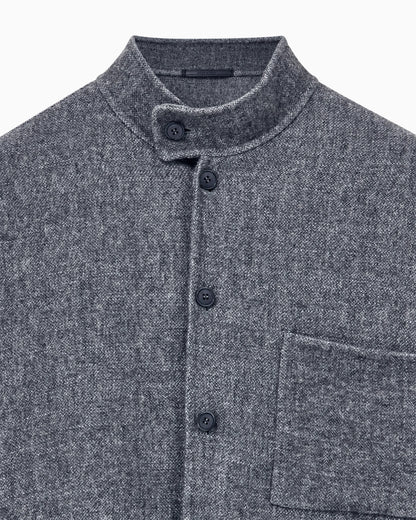 Shirt oversized in silk and cashmere