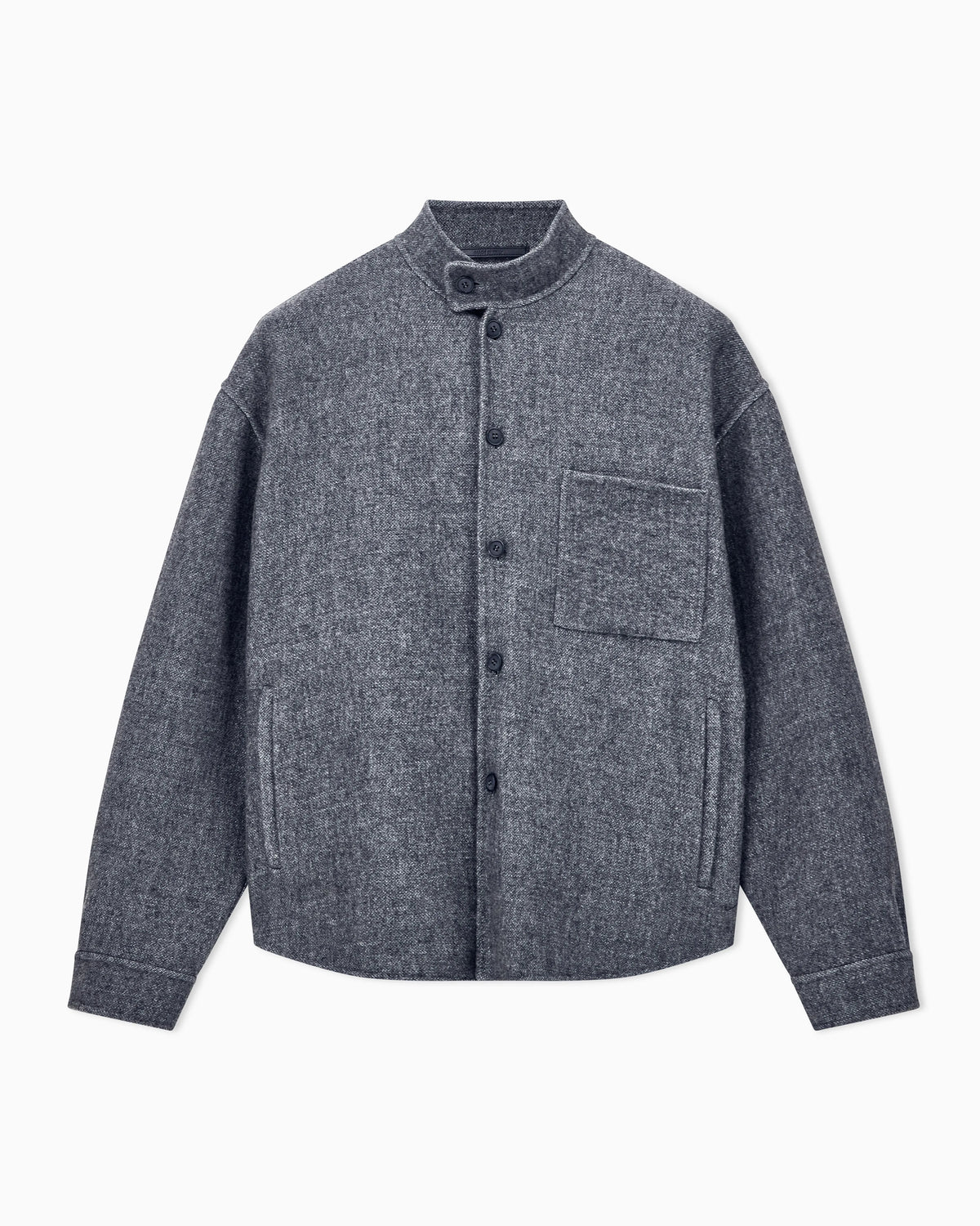 Shirt oversized in silk and cashmere