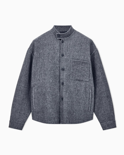 Shirt oversized in silk and cashmere