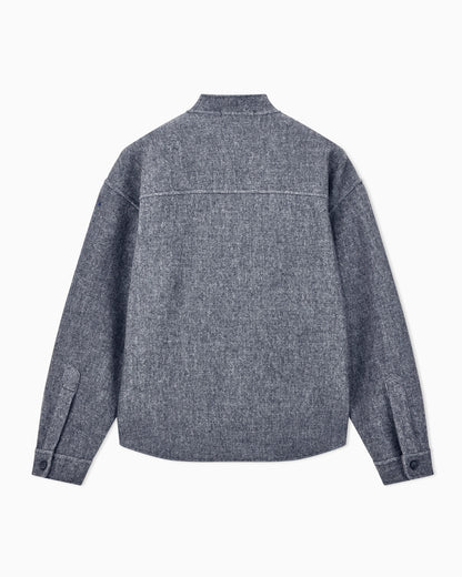Shirt oversized in silk and cashmere