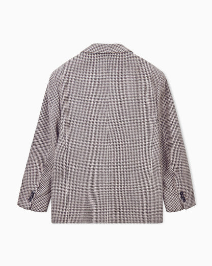 Blazer Heritage oversized cashmere wool micro jacquard knit