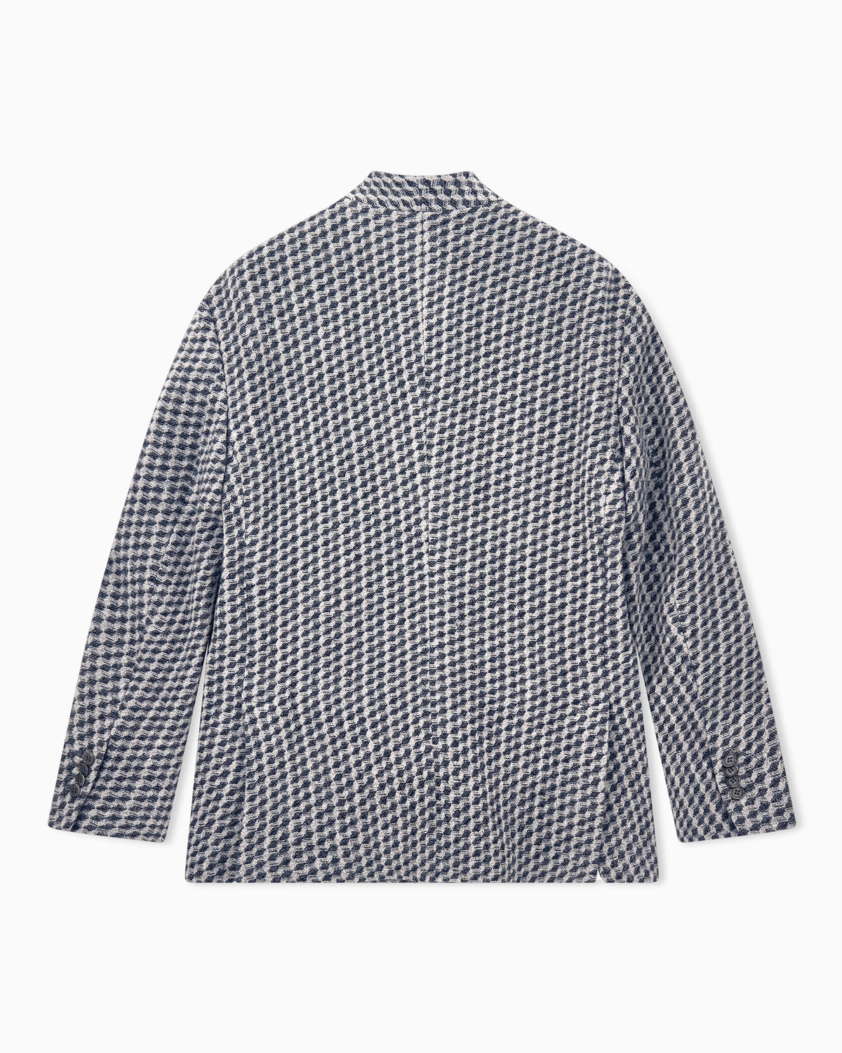 Blazer regular fit geometric wool and cashmere jacquard
