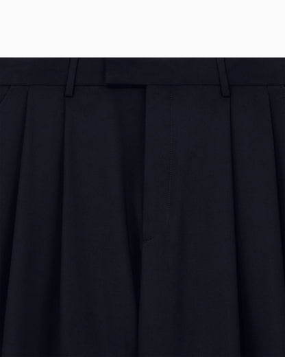Trouser oversized in virgin wool crepe
