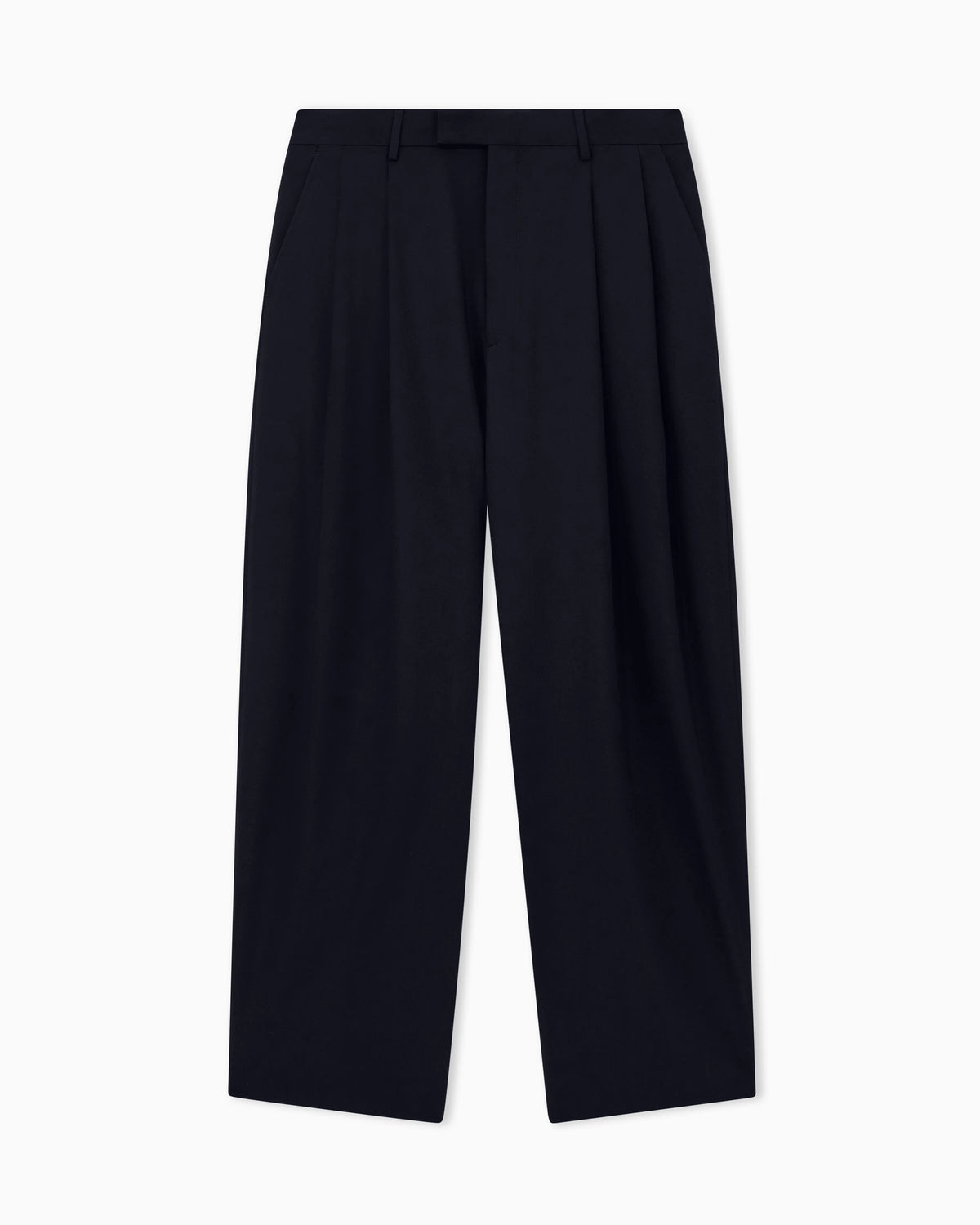 Trouser oversized in virgin wool crepe