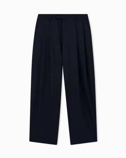 Trouser oversized in virgin wool crepe