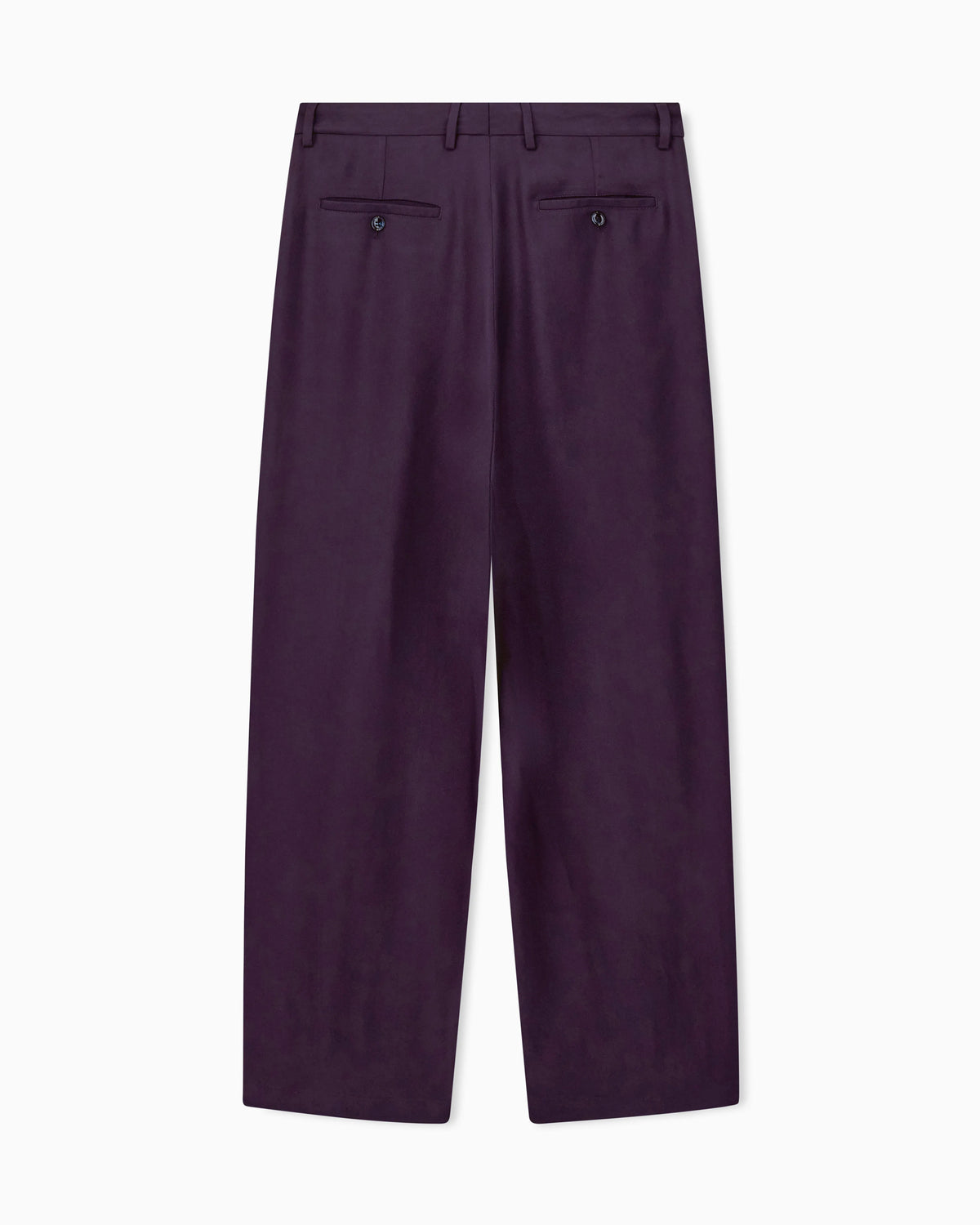 Trousers oversized fit in solid pure viscose twill