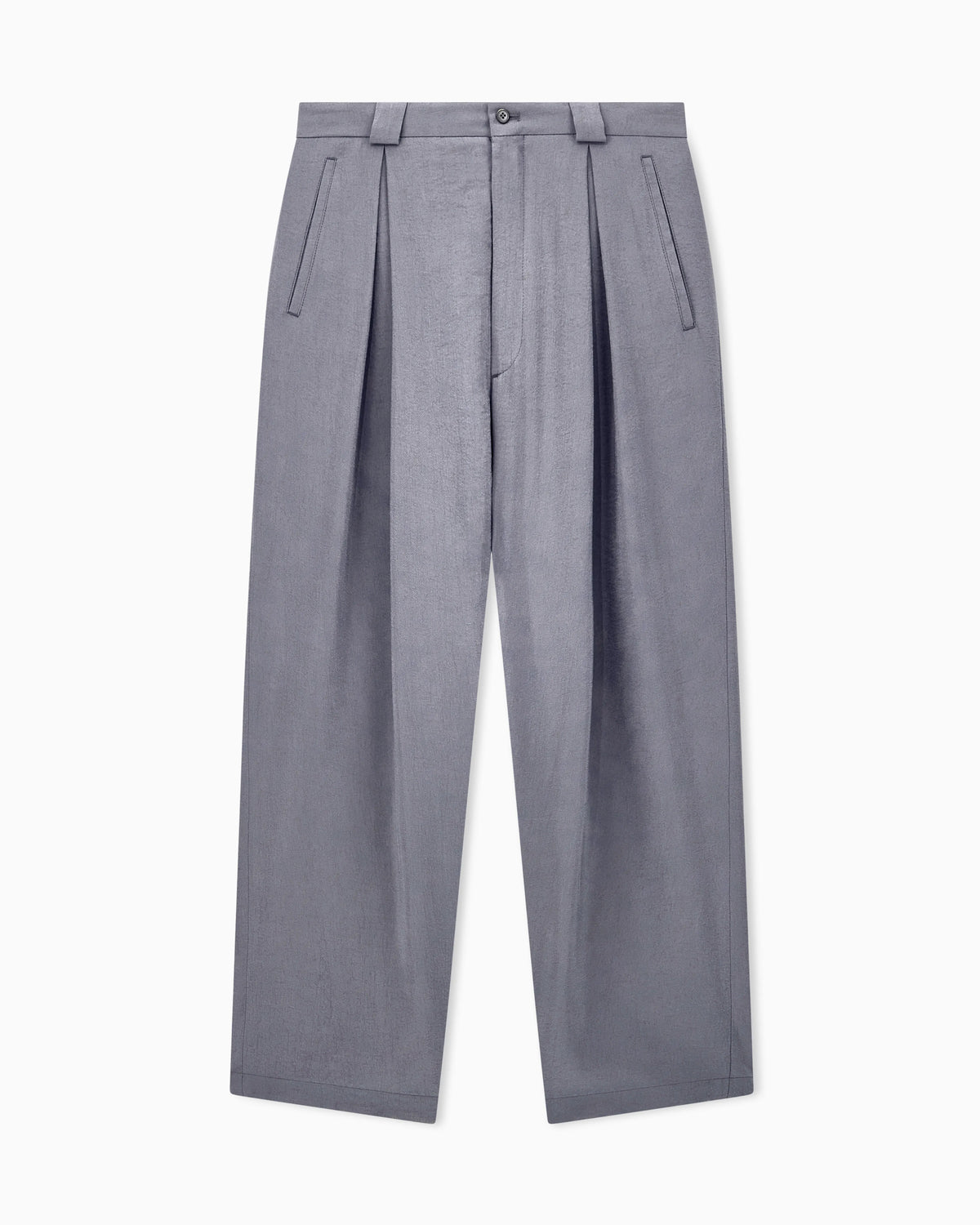Oversized trousers in a washed silk blend