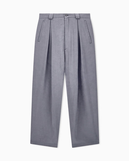Oversized trousers in a washed silk blend