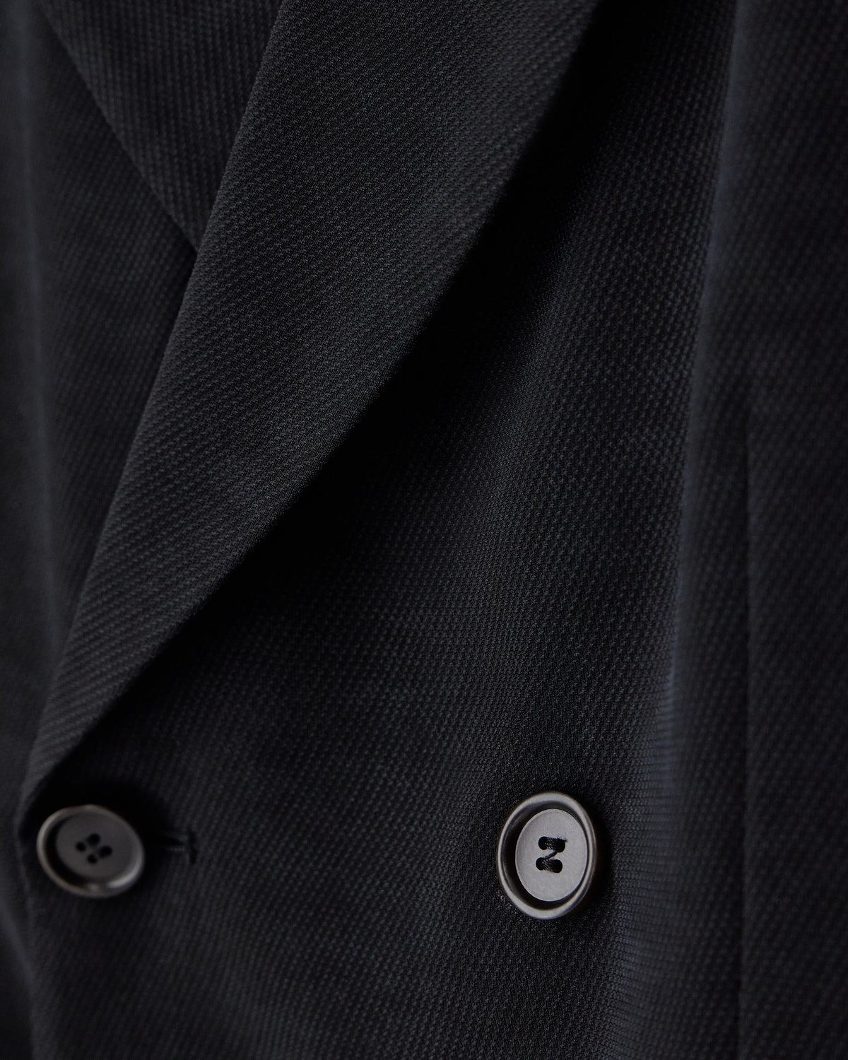 Double-breasted jacket in cupro with a wavy bleached finish