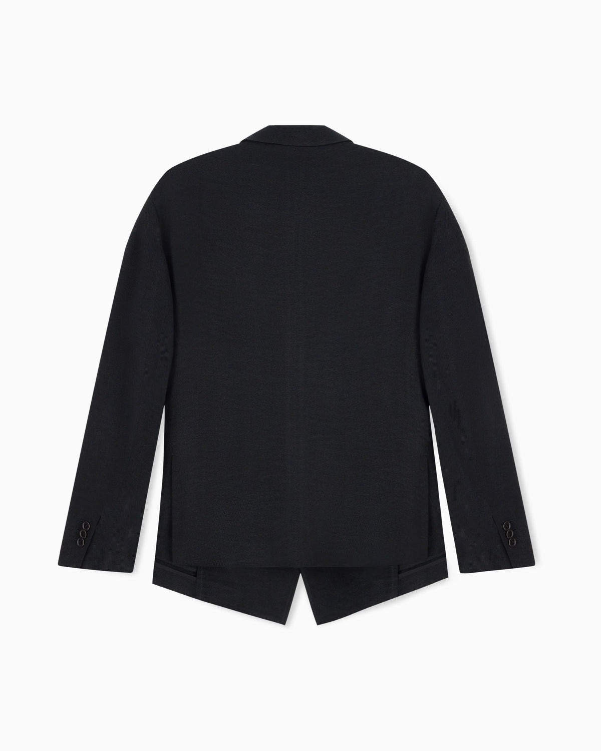 Double-breasted jacket in cupro with a wavy bleached finish