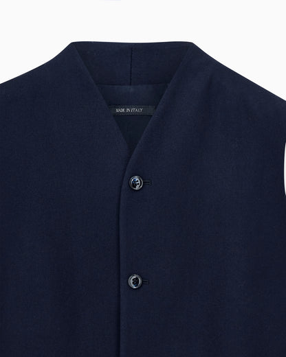 Waistcoat regular fit in fluid virgin wool