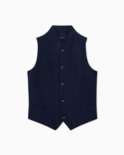 Waistcoat regular fit in fluid virgin wool