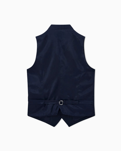 Waistcoat regular fit in fluid virgin wool