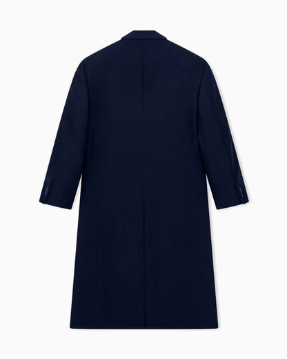Coat regular fit in chevron virgin wool and cashmere